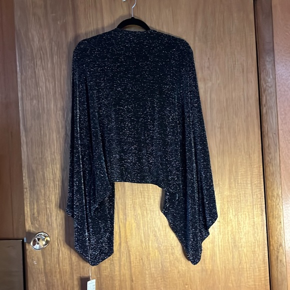 Rox&ALI woman top elbow length sleeve 22/24 black silver  sparkle - Picture 2 of 5